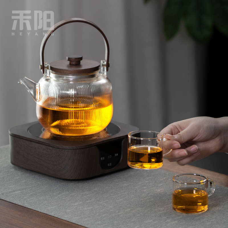 禾阳 煮茶壶电陶炉蒸煮一体煮茶器耐高温泡茶专用茶具烧水壶套装