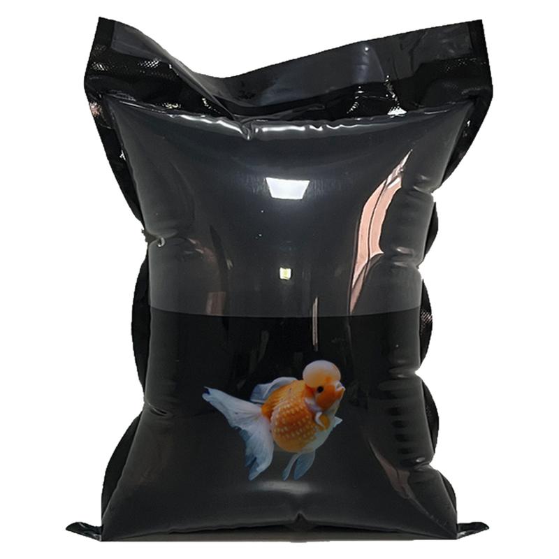华蒂斯水族观赏鱼水产活鲜虾蟹螺黑色活体包装打包快递充氧活鱼袋