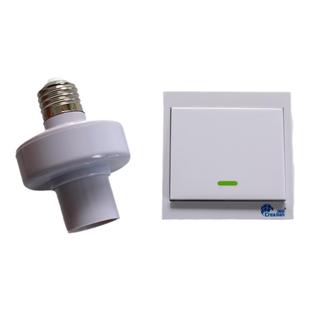 穿墙智能无线遥控灯头电灯泡灯座遥控开关卧室e27螺口型单路220V