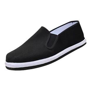 特厚轮胎底男布鞋帆布劳保防滑防扎防穿刺一脚蹬车间工地车床工作