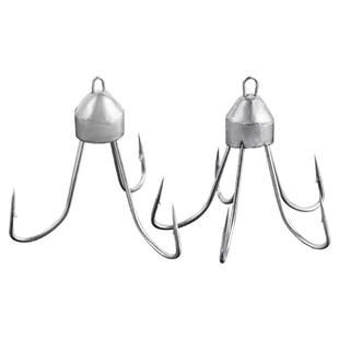 三爪钩五爪钩锚鱼钩三本钩铅坠锚钩新款带倒刺大号锚钩具