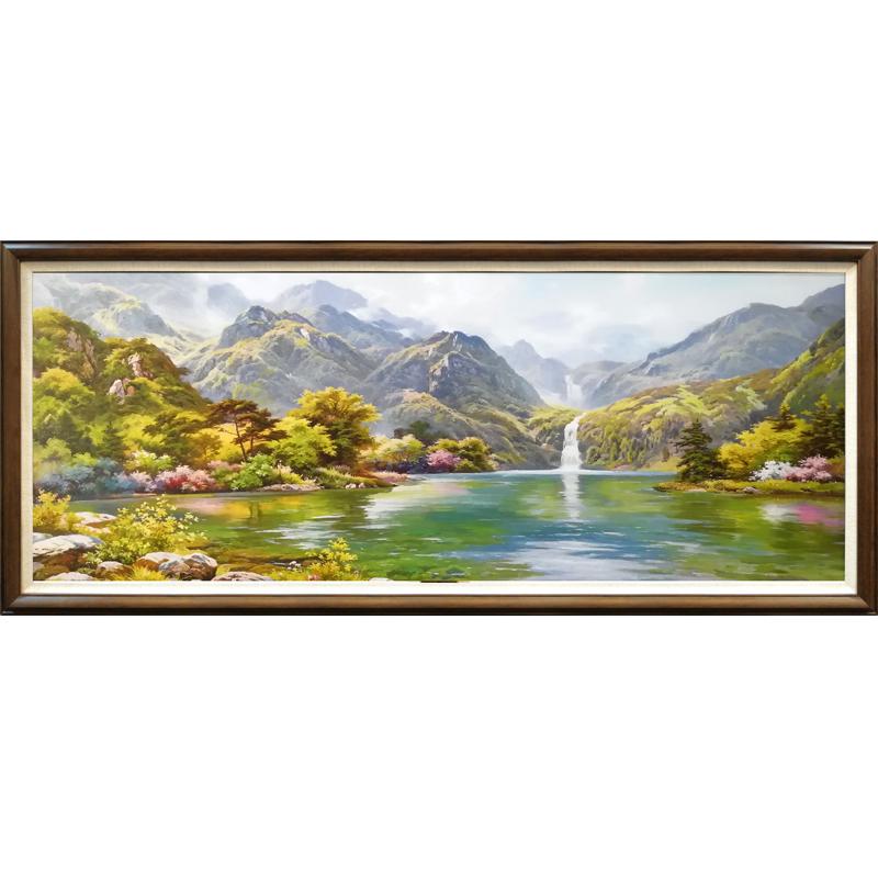 志明原创风景油画美式横幅田园
