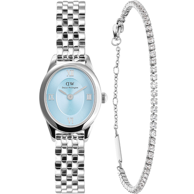 DW椭圆表+星光网球手链套装送礼