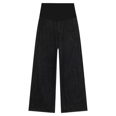 布衣妈咪孕妇牛仔阔腿裤托腹