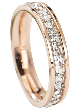 仲夏之晶钛钢满钻戒指女