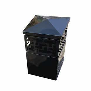 厂家定制铝合金中式雕花防雨帽屋顶烟囱帽别墅排烟百叶防倒灌风帽