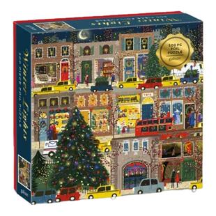 正版galison冬灯拼图500片成人版高颜值治愈系带相框圣诞生日礼物