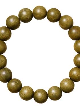 普陀山天然绿檀木手串男木质手链