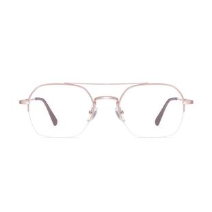 LOHO飞行员双梁半框防蓝光近视眼镜男款防蓝光抗疲劳个性复古镜框