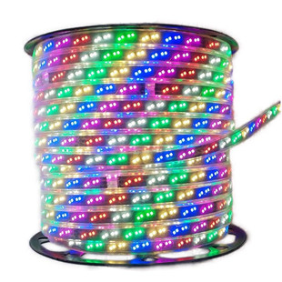 LED灯带 户外防水彩色闪烁彩灯 七彩渐变色霓虹灯 跑马流水光带