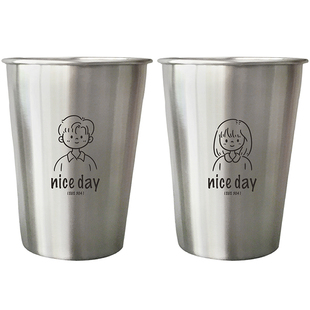 牙杯情侣一对牙缸杯高级感家用牙桶男女牙筒 304不锈钢杯子卫生间