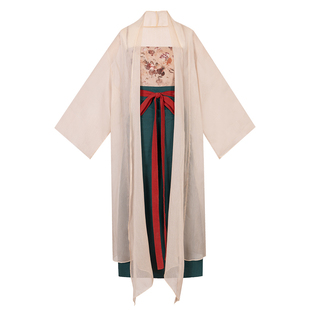 桔屿汉服女宋制改良汉元素【铿锵玫瑰】新中式连衣裙日常通勤夏季