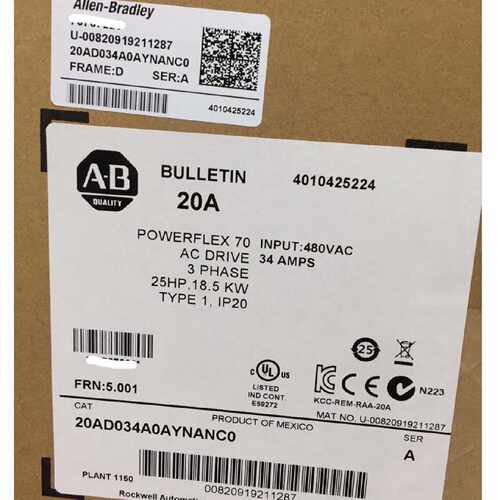议价全新原装AB变频器  20AD034A0AYNANC0 PF70系列现货质保一年
