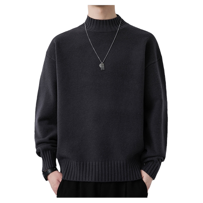 半高领男士毛衣加厚慵懒打底衫