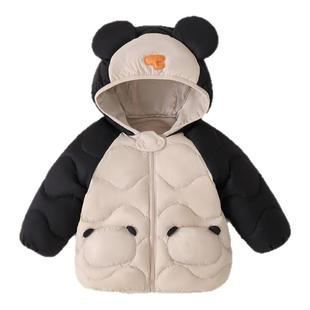 儿童轻薄羽绒服男女童宝宝外套2025新款造型可爱白鸭绒轻便保暖潮