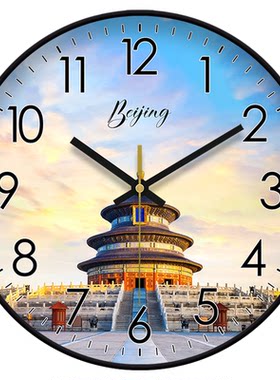 大堂简约壁挂钟酒店大厅时尚静音时钟挂墙挂钟轻奢高级创意石英表