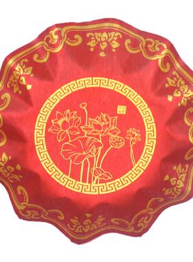 供盘佛前家用供奉莲花观音财神爷水果盘拜神供佛具用品合金贡品盘