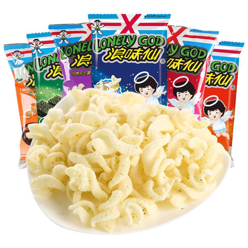 旺旺浪味仙大礼包蔬菜味70g大包装旺仔膨化食品非薯片休闲小零食