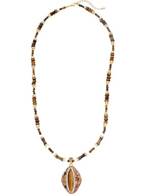 SPECIAL美拉德虎眼石毛衣链新款