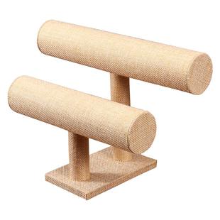 绒布双层手镯展示架手链架子手表收纳架饰品店手串架托摆件首饰架