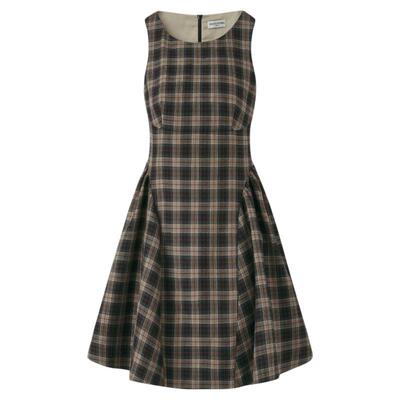 复古格子连衣裙时尚潮流背心裙