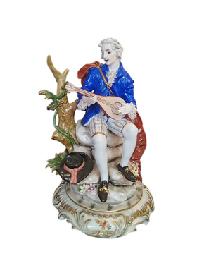 德国弹琴送人少女房间雕塑摆件