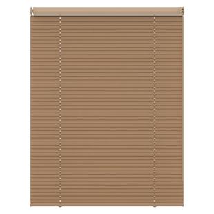 免打孔铝合金百叶窗帘卫生间浴室厨房窗户遮光仿木纹3.5cm升降帘