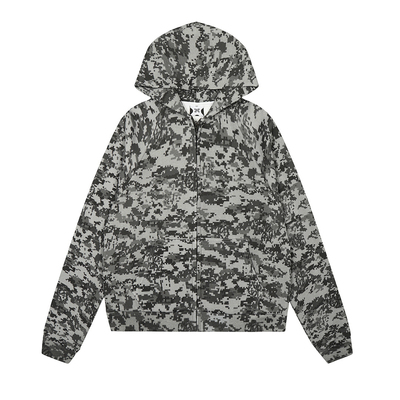 Mertra美潮高街迷彩开衫连帽卫衣