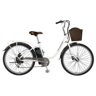 凤凰新国标锂电池助力电动自行车后7速女士电动车24/26寸电单车