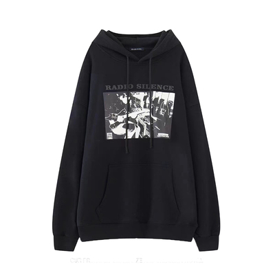 女加绒卫衣BM摇滚连帽