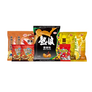 【会员商品】四洲热浪香辣味90g粟一烧32g虾条40g不规则可乐糖