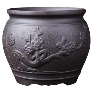 精品紫砂花盆兰花君子兰小榕树发财树专用陶瓷多肉盆古典家用特价