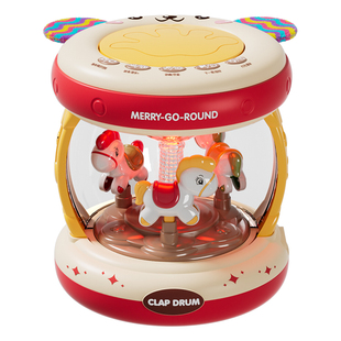 新生婴儿见面礼玩具0一1岁两宝宝早教益智手拍鼓儿童百天满月礼物