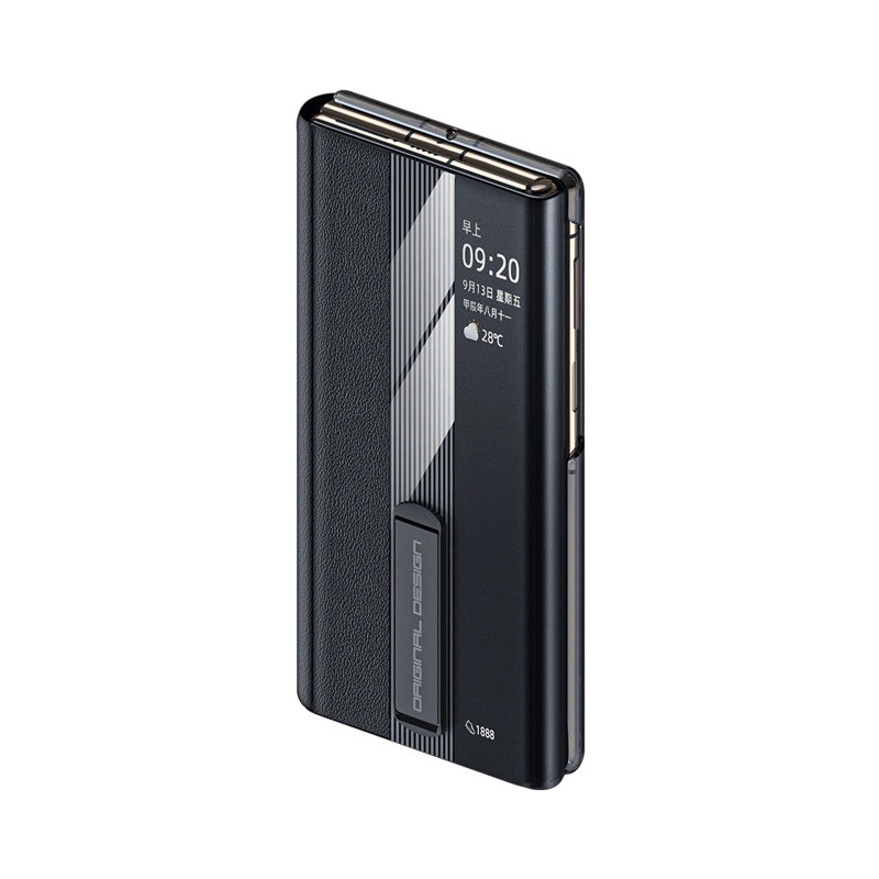 【官方正品】适用于华为MateXT手机壳新款MateXTs三折叠真皮翻盖皮套全包支架智能视窗防摔男女商务高端保护