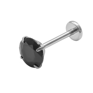 医用F136钛合金黑色耳钉气质款养耳洞睡觉免摘耳饰女插针款耳骨钉