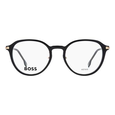 BOSS复古文艺黑色椭圆形百搭眼镜