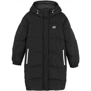 Skechers/斯凯奇休闲女子连帽中长款保暖运动羽绒服外套