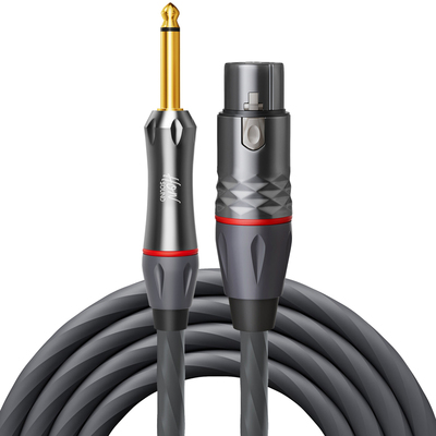 6.5大二芯转卡侬公母话筒连接线