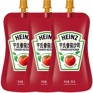 亨氏番茄酱组合320g儿童番茄沙司小包装家用手抓饼三明治蕃茄酱