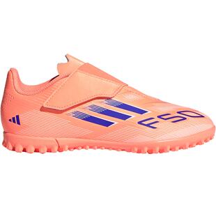 阿迪达斯男童儿童F50 CLUB硬人造草坪TF碎钉魔术贴足球鞋JI0035