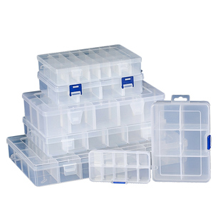 德力西零件盒电子元件收纳盒透明塑料积木螺丝乐高分格工具样品盒