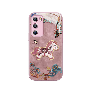 适用敦煌风小马vivox300pro手机壳新年opporeno14小众高级感iqoo15马年小米17古风x200女款s50玻璃x200/x100