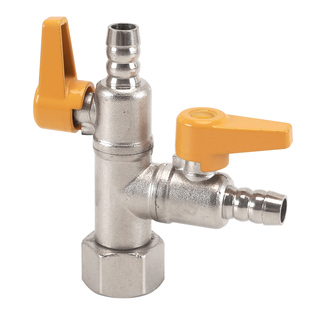 天然气三通球阀黄铜4分燃气热水器专用煤气软管一分二带开关阀门