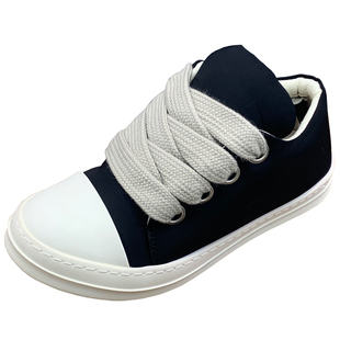 ro帆布鞋男2025春秋新款奶香暗黑小胖丁面包鞋暗黑风厚底休闲板鞋