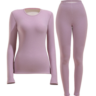 南极人保暖内衣女士加绒加厚套装女款秋衣秋裤上衣打底衫发热冬季