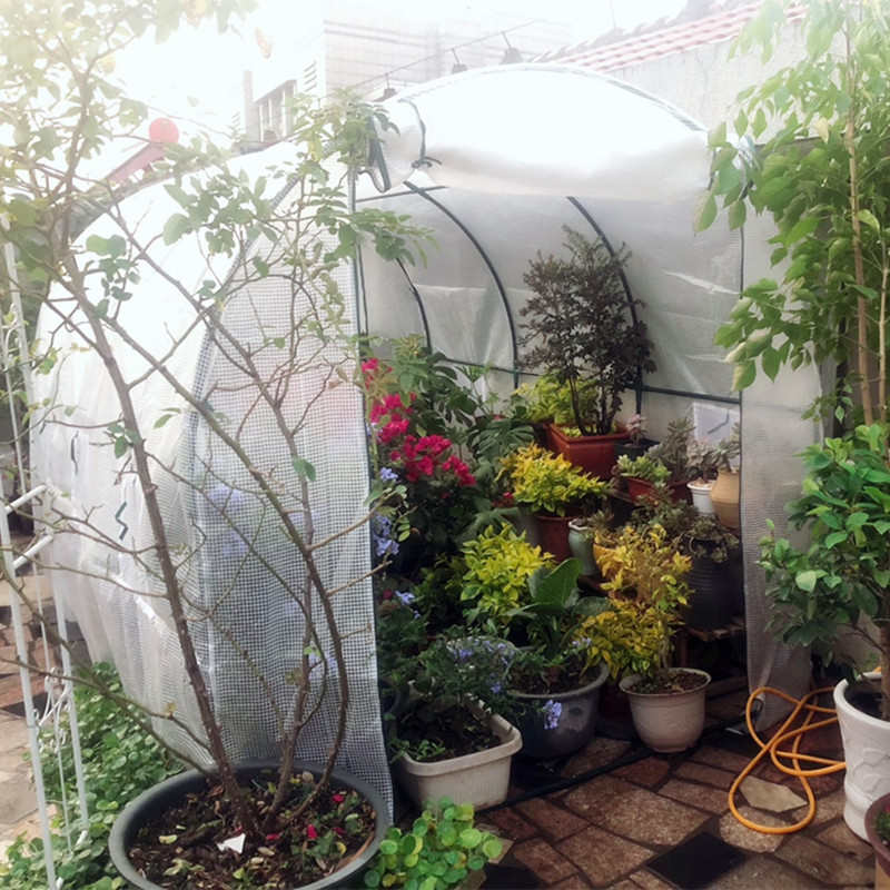 家用暖棚温室花房骨架阳台花棚多肉花卉园艺盆栽避雨保温简易大棚