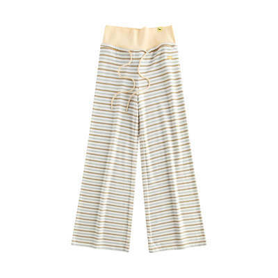 riverstone plus 彩色条纹针织卫裤女垂坠慵懒感春季显瘦低腰长裤