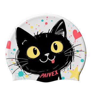 泳帽女硅胶防水不勒头加大长发游泳帽女童猫咪可爱高级感2025新款