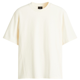 HM男装女装T恤春季打底衫宽松美式圆领情侣装短袖1305058