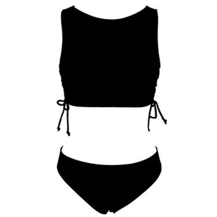 2024新款比基尼泳衣女性感ins风小胸聚拢大胸系带温泉黑色比坚尼